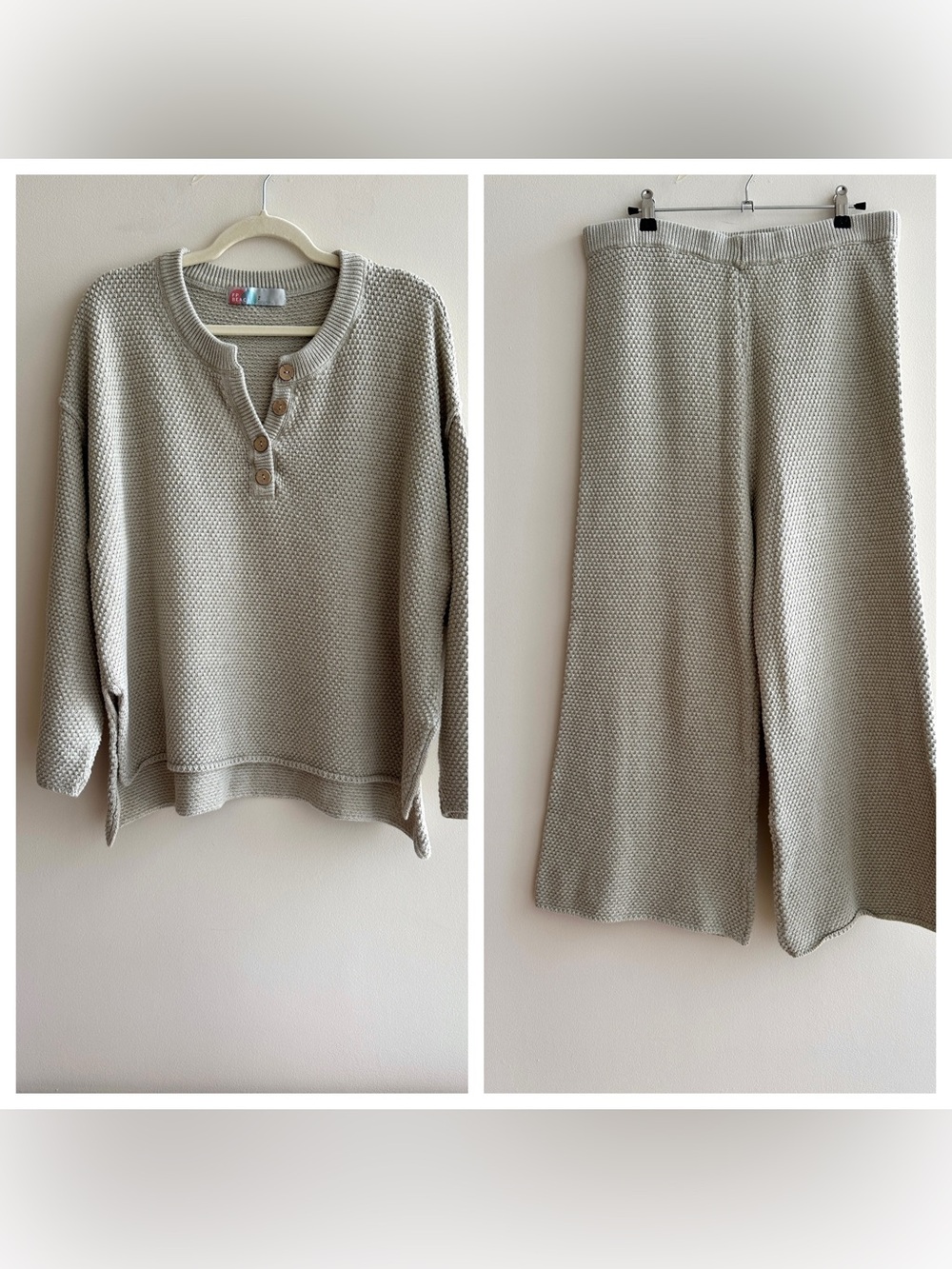 Free People Beach Hailee Set, Light Oatmeal, Size S/M